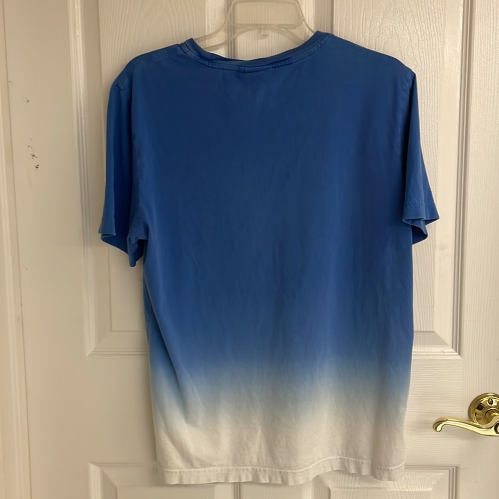 Lacoste Live T-shirt Mens Ombré Blue White Size 4 - Picture 6 of 8